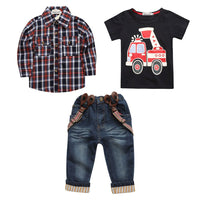 4Pcs Boys Clothes Sets Summer Children Clothing Baby Boy Sport Suit T-shirt+Jeans Costume For Kids 2 3 4 5 6 7 Years - 4IZN