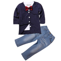 4Pcs Boys Clothes Sets Summer Children Clothing Baby Boy Sport Suit T-shirt+Jeans Costume For Kids 2 3 4 5 6 7 Years - 4IZN