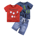 4Pcs Boys Clothes Sets Summer Children Clothing Baby Boy Sport Suit T-shirt+Jeans Costume For Kids 2 3 4 5 6 7 Years - 4IZN