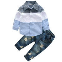 4Pcs Boys Clothes Sets Summer Children Clothing Baby Boy Sport Suit T-shirt+Jeans Costume For Kids 2 3 4 5 6 7 Years - 4IZN