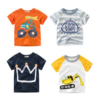 Boys T Shirt Crown Print Short Sleeve - 4IZN