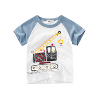 Boys T Shirt Crown Print Short Sleeve - 4IZN