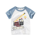 Boys T Shirt Crown Print Short Sleeve - 4IZN