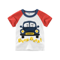 Boys T Shirt Crown Print Short Sleeve - 4IZN